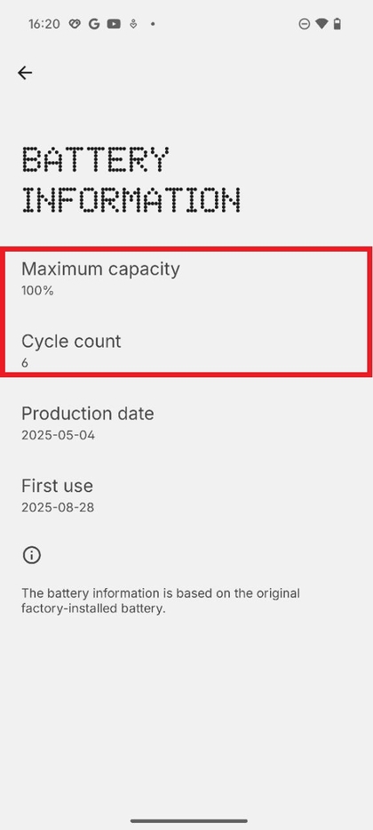 Ενότητα υγείας μπαταρίας του Nothing Phone (3)