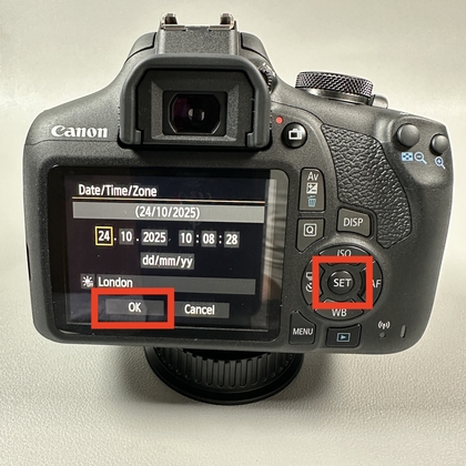 Bestätigung der Einstellungsänderungen