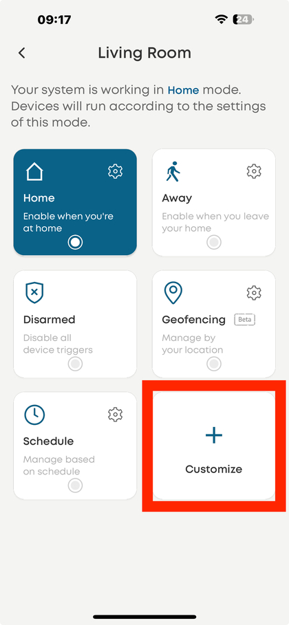 Configuración del Modo Personalizado en la aplicación Eufy