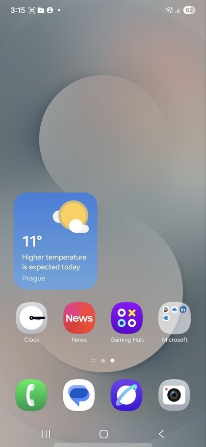 Tema predefinido aplicado no Samsung Galaxy S25 FE