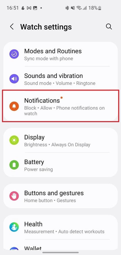 Aplikácia Galaxy Wearable na smartfóne