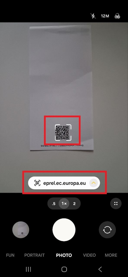 QR-kód beolvasása a Samsung Galaxy A17 5G segítségével