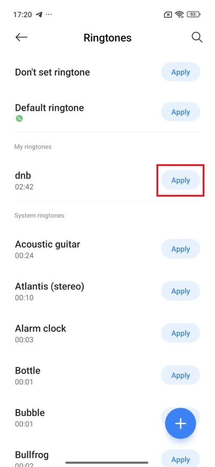 Beltoon toepassen op POCO F7