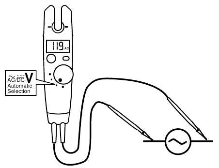 Fluke - T5-600 - Tegangan AC Tegangan AC