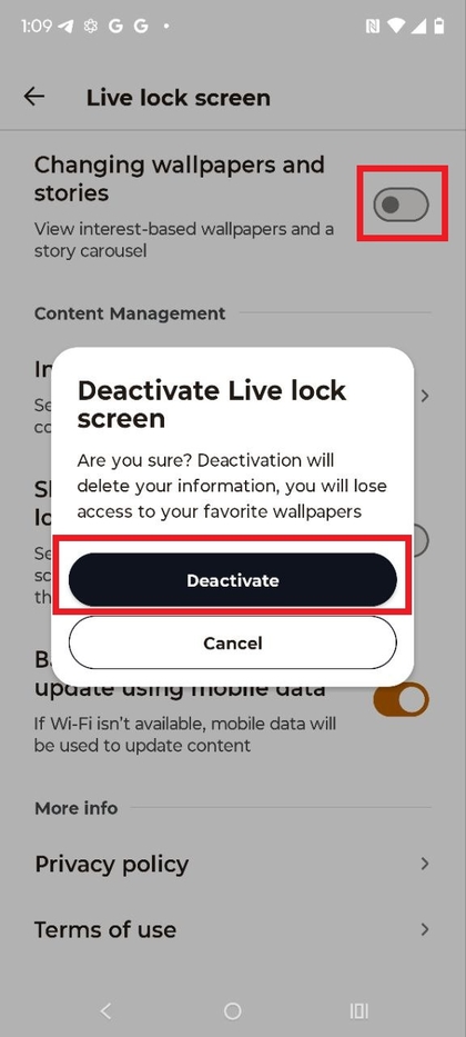 Motorola Edge 60 Fusion schakelaar voor het deactiveren van het wijzigen van de achtergrond