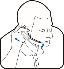 Plantronics - CS540 - Position Your Headset Step 2 Position Your Headset Step 2