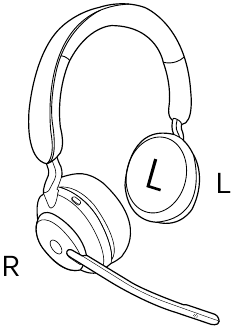 Jabra - Evolve2 65 - Styles de port variante stéréo Étape 1 Styles de port variante stéréo Étape 1