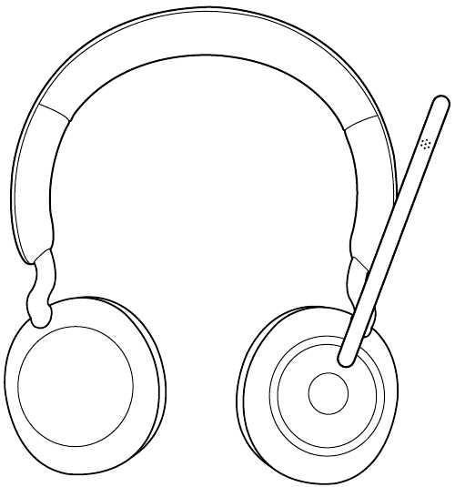 Jabra - Evolve2 65 - Preklapanje za pohranu Fold flat for storage