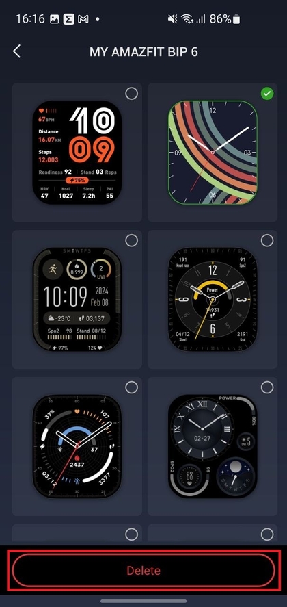 Suppression d'un cadran de montre