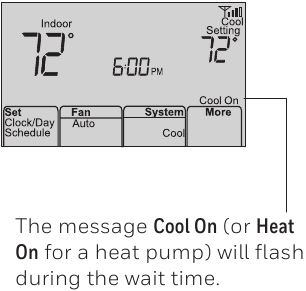 Honeywell - RTH6500WF - Kompressorni himoya qilish Kompressorni himoya qilish