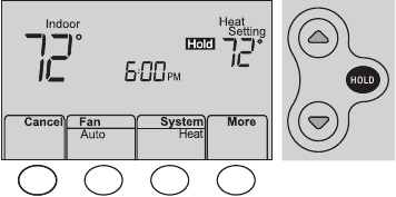 Honeywell - RTH6500WF - Jadvalni doimiy bekor qilish Jadvalni doimiy bekor qilish