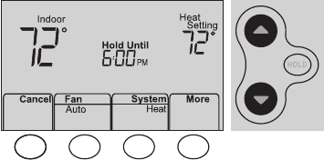 Honeywell - RTH6500WF - Jadvalni vaqtincha bekor qilish Jadvalni vaqtincha bekor qilish