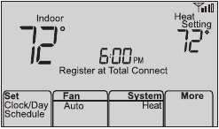 Honeywell - RTH6500WF - Termostatni ro'yxatdan chiqarish Termostatni ro'yxatdan chiqarish