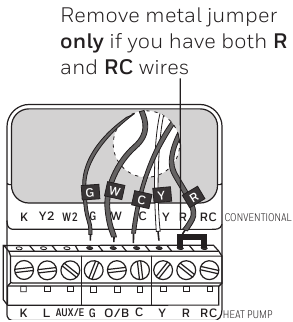 Honeywell - RTH6500WF - Simlarni ulash (oddiy tizim) Simlarni ulash (oddiy tizim)