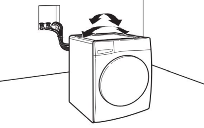 Whirlpool - Pračka s předním plněním - Rozkývejte pračku, abyste otestovali kontakt nožiček Rozkývejte pračku, abyste otestovali kontakt nožiček