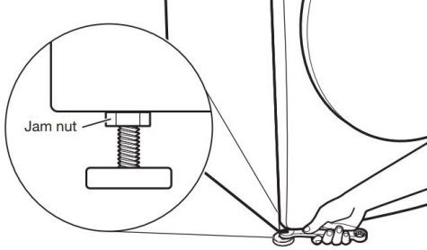 Whirlpool - Pračka s předním plněním - Utáhněte vyrovnávací nožičky Utáhněte vyrovnávací nožičky