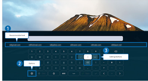 Samsung - BN68-11568A - Entering Text using the On-Screen Virtual Keyboard Introducerea textului folosind tastatura virtuală de pe ecran