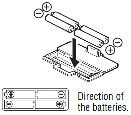 Tanita - InnerScan BC-1000 - De batterijen plaatsen stap 2 De batterijen plaatsen stap 2