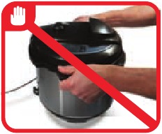 Instant Pot - Lux Series - Usisogeze chombo cha kupikia kinapofanya kazi. Usisogeze chombo cha kupikia kinapofanya kazi.