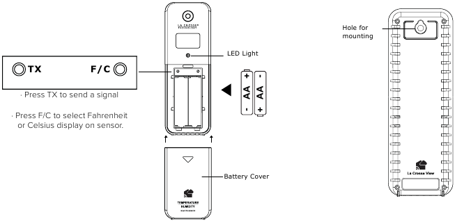 La Crosse Technology - V40-PRO - Sensori termo-higro LTV-TH3 Sensori termo-higro LTV-TH3