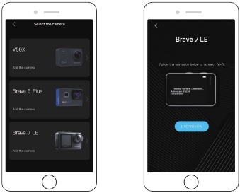 Akaso - Brave 7 LE - CONEXIÓN A LA APLICACIÓN Paso 1 CONEXIÓN A LA APLICACIÓN Paso 1