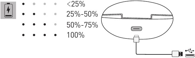 Tranya - T10 - Carregando o estojo Charging the Case