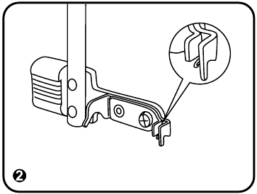Singer - 4423 - Rregullimi automatik i filetuesit të gjilpërës Hapi 2 Rregullimi automatik i filetuesit të gjilpërës Hapi 2