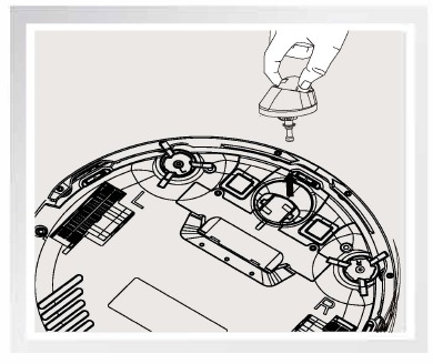 Ilife - V3s Pro - Vorderrad reinigen Schritt 1 Vorderrad reinigen Schritt 1