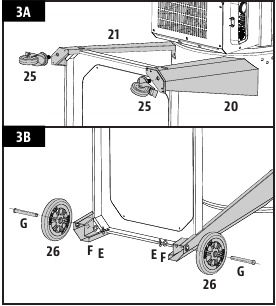 Pit Boss - 850 PRO Series - PRIDÁVANIE KOLIESOK NA VOZÍK PRIDÁVANIE KOLIESOK NA VOZÍK