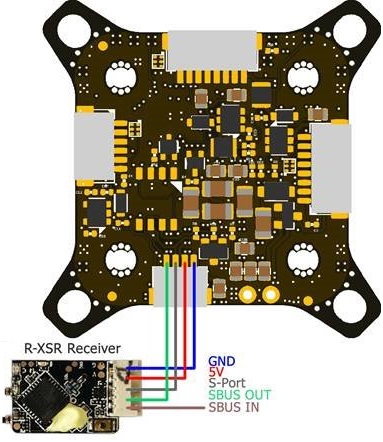 FETtec - FC G4 - SBUS receiver / FrSky R-XSR Step 2 SBUS-vastaanotin / FrSky R-XSR Vaihe 2