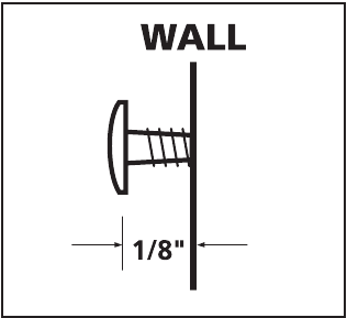 Kidde - C3010 - Umbali wa Kichwa cha Skrubu kutoka Ukutani Umbali wa Kichwa cha Skrubu kutoka Ukutani