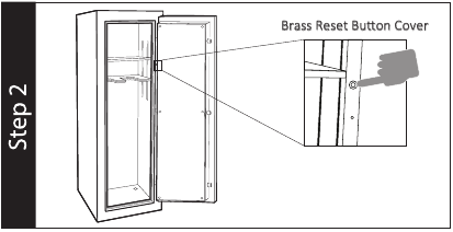 Sports Afield - 18 Gun Safe - SECURITY CODE SETUP FOR NON ILLUMINATED E-LOCKS Step 2 SECURITY CODE SETUP FOR NON ILLUMINATED E-LOCKS Step 2
