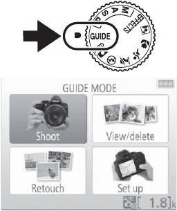 Nikon - D3500 - Modaliteti UDHËZUES Modaliteti UDHËZUES