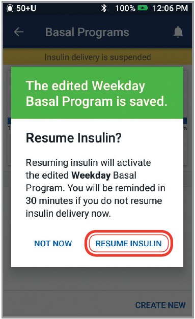 OmniPod - DASH System - Editar un programa basal activo Paso 5 Editar un programa basal activo Paso 5