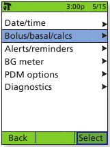 OmniPod - Sistema DASH - Cómo encontrar la configuración de su calculadora de bolo Paso 3 Cómo encontrar la configuración de su calculadora de bolo Paso 3