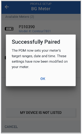 OmniPod - DASH System - Pair your CONTOUR® NEXT ONE BG Meter Step 4 Pair your CONTOUR® NEXT ONE BG Meter Step 4