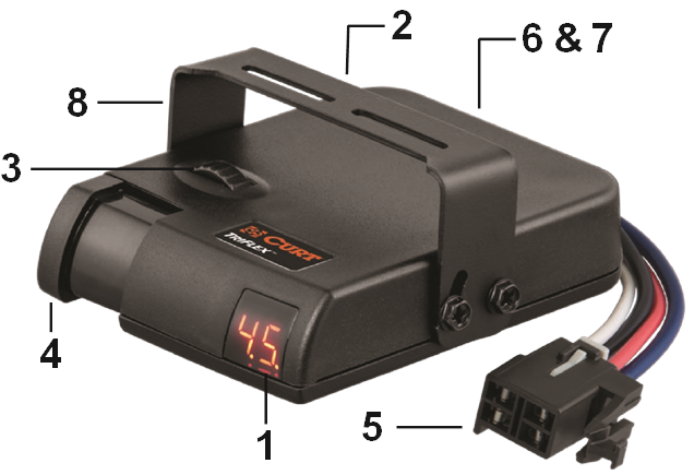 curt - Triflex Brake Controller - Controls and Components Udhibiti na Vipengele