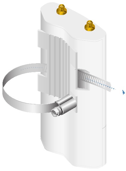 Ubiquiti - Rocket M Series - Kupachika Nguzo - Hatua ya 2 Kupachika Nguzo - Hatua ya 2