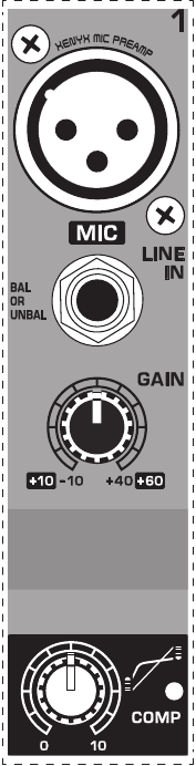 Behringer - XENYX Q1202USB - Fig. 2.1: Kontakter og kontroller for mikrofon/linjeinnganger Fig. 2.1: Kontakter og kontroller for mikrofon/linjeinnganger