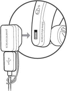 Plantronics - BT300 - USB cable to PC or USB wall charger USB kabel k PC nebo USB nabíječce