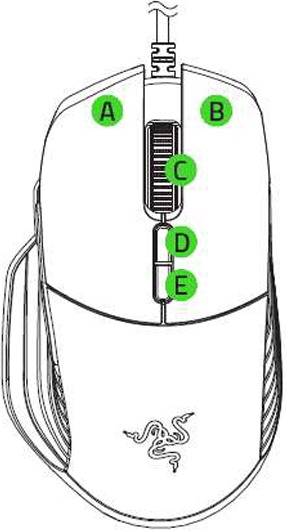 Razer - BASILISK - QURILMANING JOYLASHTIRILISHI 1-qadam QURILMANING JOYLASHTIRILISHI 1-qadam