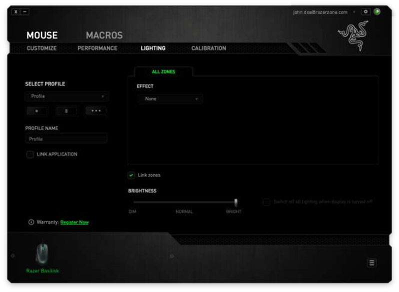 Razer - BASILISK - Effect Effekt