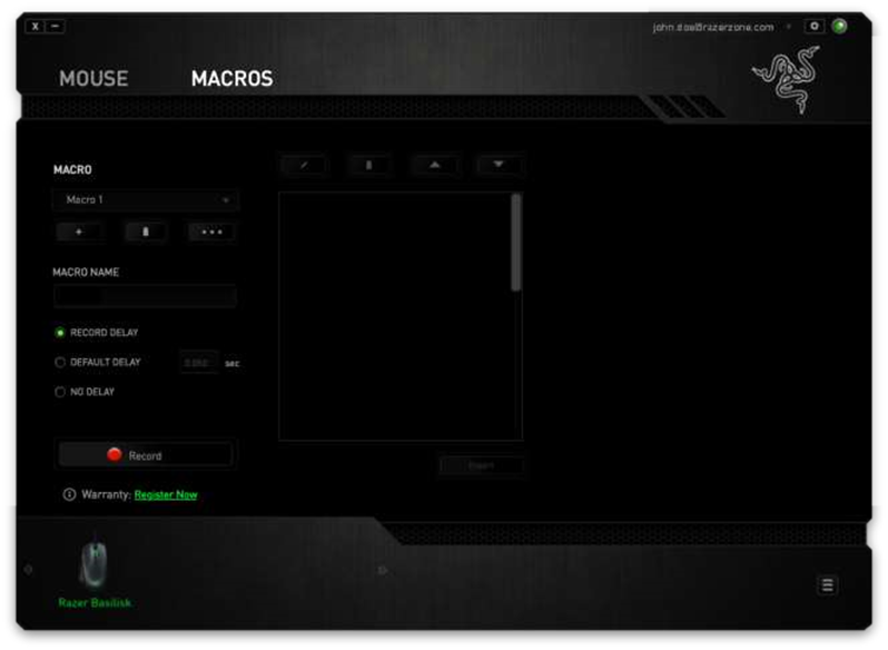 Razer - BASILISK - MACROS TAB Step 2 MAKROSLAR TABI 2-qadam