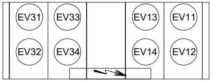 Carrier - 30HXC 080-375 - Disposition des ventilateurs 30GX182 Disposition des ventilateurs 30GX182
