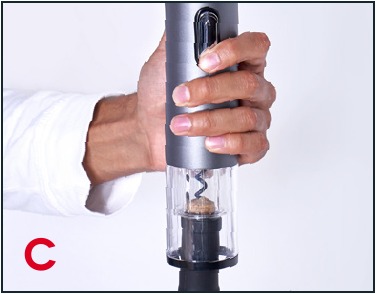 Dash - DEWS100 - ABRIENDO BOTELLAS DE VINO - Paso 3 - Presione el botón ABRIENDO BOTELLAS DE VINO - Paso 3 - Presione el botón