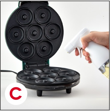 Dash - DDM007 - USO DEL DISPOSITIVO - Paso 3 - Rocíe aceite en la superficie USO DEL DISPOSITIVO - Paso 3 - Rocíe aceite en la superficie