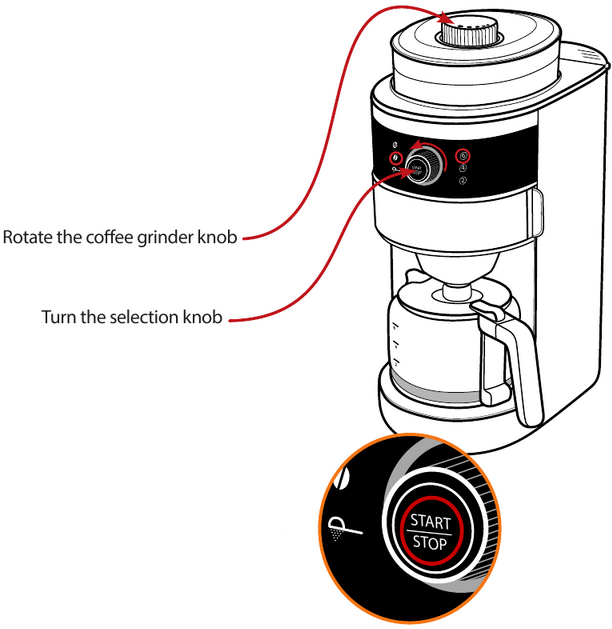 Gourmia - GCM-4850 - Kávébab használata - 2. lépés Kávébab használata - 2. lépés