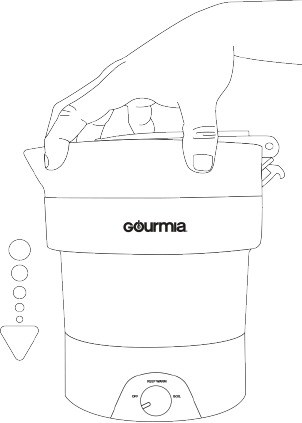 Gourmia - GK378 - ZUSAMMENKLAPPEN DES WASSERKOCHERS - Schritt 2 ZUSAMMENKLAPPEN DES WASSERKOCHERS - Schritt 2