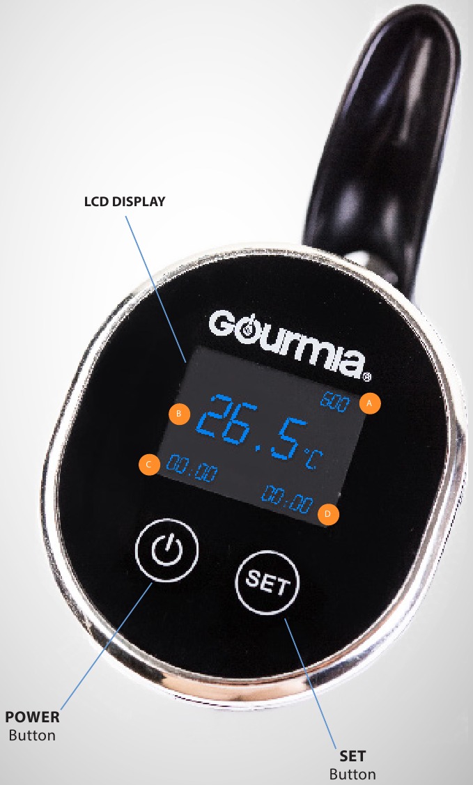 Gourmia - GSV150 - PRE-PROGRAMMED CONTROL PANEL PRE-PROGRAMMED CONTROL PANEL