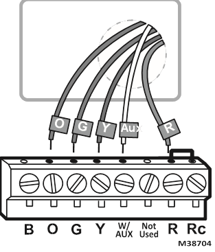 Honeywell - RTH2510 Series - Alternate Wiring (Heat Pump) (Honeywell - RTH2510 сериясы - Балама сымдар (Жылу сорғысы)) Alternate Wiring (Heat Pump) (Балама сымдар (Жылу сорғысы))
